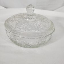 Vintage Avon Glass Candy Powder Dish With Lid - 1970's picture
