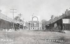 Main Street View Forest Mississippi MS Reprint Postcard picture