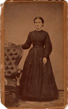 Young Woman, Long Dress, Id'ed on Back, c1860s, CDV Photo #2208 picture