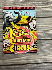 Vtg KING BROS & CRISTIANI COMB CIRCUS 36-PG 1953 ROUTE BOOK picture