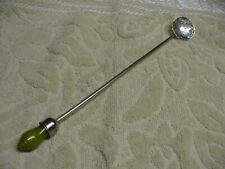 Vintage  GREEN Bakelite Iced Tea/Cocktail/Bar/Stirring Spoon 4-LEAF design EXC picture