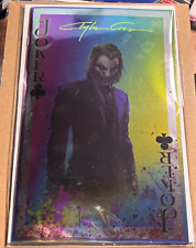 Joker #1 Why So Serious? Clayton Crain Signed Foil Variant Ltd 490/500 NM picture
