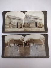 Antique Stereoview Cards Presidential History Lincoln Washington  picture