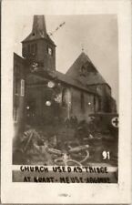 France WW1 Meuse - Argonne Church Used As Triage RPPC Postcard T17 picture
