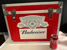 RARE Aluminum Budweiser Beer Wheeled Promotional Cooler w/ Radio Tailgater picture