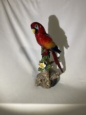 Vintage  Colorful Parrot Sculpture picture