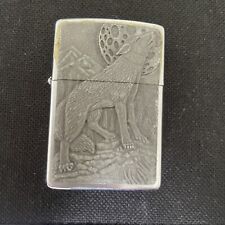 ZIPPO ENDANGERED ANIMAL WOLF LIGHTER 1996 picture