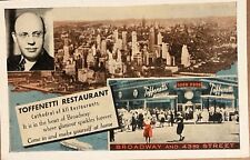 New York City Dario Toffenetti Restaurant Historic Vintage Postcard c1940 picture