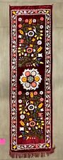  Suzani Wall/Furniture Decor. Vintage Uzbek Handmade Embroidery 90x26in. picture