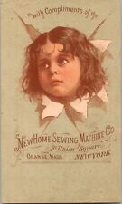1800s Orange, Mass New Home Sewing Machine Co. New York Victorian Trade Card picture