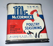 Vintage McCormick Poultry Seasoning Metal Tin Bee Brand Collectible Empty picture