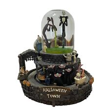 Vintage 1993 Nightmare Before Christmas Halloween Town Musical Snow Globe picture