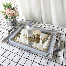 Mirror Tray, Floral Vanity Organizer for Makeup, Jewelry, , Vintage Rectangular picture