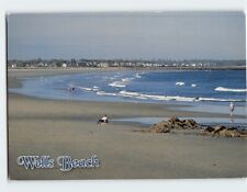 Postcard Wells Beach looking North to Drakes Island Wells Maine USA picture