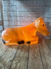 Vintage Christmas Nativity Cow Blow Mold Light up picture