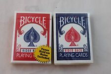 Lot of 2 Bicycle Rider Back Playing Cards Red Blue 808 Sealed picture
