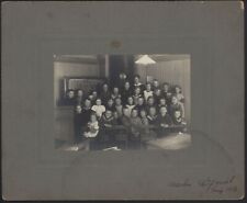 CABINET CARD - 1918 Group Photo students in Class Room May 1918 Martin Lofquist picture