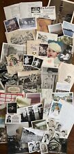 Huge 50+ Pc Vintage Ephemera Lot Postcards School Photos Calendars Junk Journal picture
