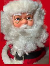 Santa's Best Rennoc Santa Claus With Glasses Plush Rubber Face 16