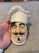 Bossons Chalkware Head Chef Wall Figurine 1969 Series Congleton England Vintage picture