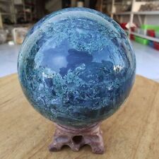 750g Natural Aquatic Plant Agate Geode Ball Quartz crystal Aura Healing picture