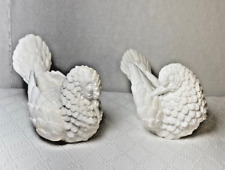 Vintage White Alabaster Love Doves Birds Made In Italy By A. Santini picture