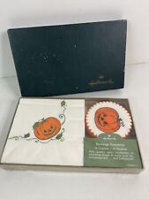 16 Vintage Hallmark Halloween Pumpkin Paper Napkins Coasters Decoupage Craft NOS picture
