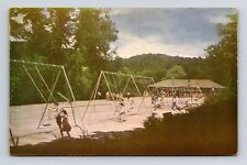Wheeling Park Childrens Playground West Virginia Mountains Forest VNG Postcard picture