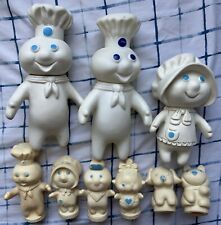 Rare Lot of 9 Pillsbury Doughboy Family Member Rubber Figures picture