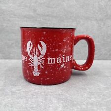 Maine Lobster Mug Cup 12 oz Thick Ceramic Red White Speckled picture