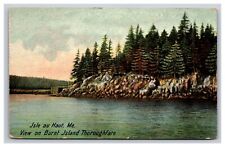 View On Burnt Island Thoroughfare, Isle Au Haut Maine ME Postcard picture