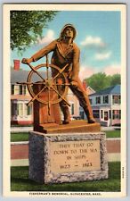 Gloucester, Massachusetts - Fisherman's Memorial - Vintage Postcard - Unposted picture
