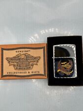 Vintage 1996 Harley Davidson Traditional Eagle HP Chrome Zippo Lighter NEW picture