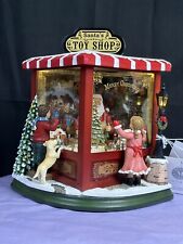 MARTHA STEWART CHRISTMAS MUSICAL LED LIGHT UP SANTA’S TOY SHOP 10.5” NEW picture