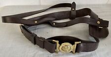 Royal Marines Brown Leather Sam Browne Uniform Belt With Cross Belt picture
