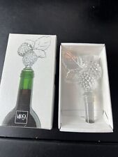 Vintage Rare Mikasa Crystal Raspberry Delight Wine Bottle Stopper picture