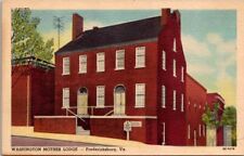 Postcard Washington Mother Lodge Masonic Fredericksburg VA picture
