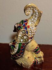 Ciel Jeweled Maharaja Elephant Trinket Box ~ Hand Set Swarovski Crystals  picture