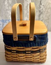 1998 Longaberger CC Harbor Basket #10677 Complete Set With Wooden Lid picture
