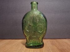 1971 Vintage Wheaton Green Skull Glass Poison Halloween Bottle Apothecary picture