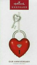 Hallmark Keepsake 2022 Our Anniversary Heart Lock With Key Metal Ornament New picture