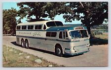 c1950s Retro Greyhound Passenger Bus~Scenic Cruiser~USA to Canada VTG Postcard picture