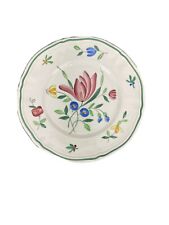 Longchamp BREAD BUTTER PLATE Red Tulip Green Ring 6.25