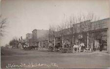 RPPC ** Sheldon North Dakota Street Scene on Main Street 1909 picture