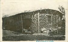 Kanas Sod House Pioneer Life 1920s RPPC Photo Postcard 22-1371 picture