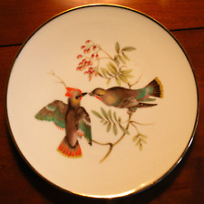 Vintage DEBRA Germany Bavarian Porcelain Plate Bird/Foliage #4 Gold Trim LOVELY picture