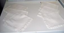 Vintage Napkins - 100% Cotton White Embroidered Flower with Hemmed Edges picture