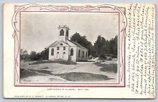 Original Old Vintage Antique Postcard Church Building Hillsboro, New Hampshire picture