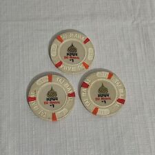 Three (3) Trump Taj Mahal Casino Chips Atlantic City New Jersey $1 Chips picture