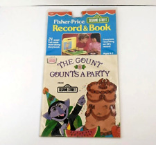 Fisher Price Record & Book 1984 The Count Counts A Party Sesame Street Vtg NOS picture